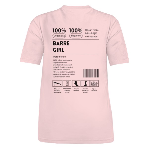 Tričko s potiskem Barre Girl složení